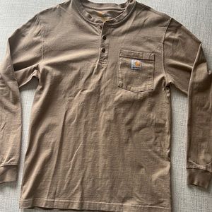 Tan carhartt Henley top